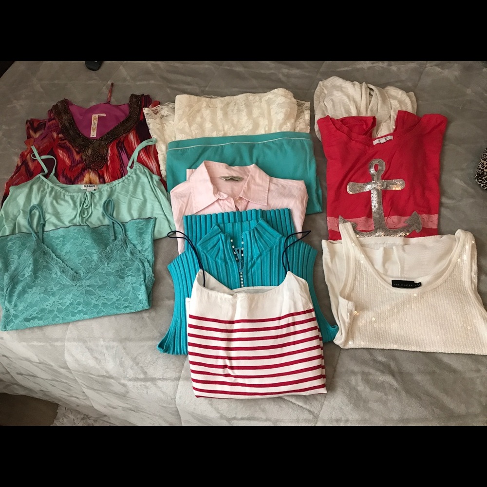 11pc women's sz lg blouse used /NWOT